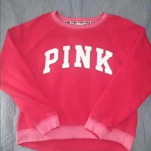 VS Pink Red Crewneck